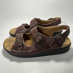 SAS Relaxed Sandals Womens 11 N Brown Leather Comfort Tripad USA
